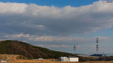 川合裏川 せせらぎ橋の西側から鉢伏山、彩都中部地区の開発風景を望む 2016年1月