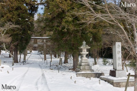 雪の井伊神社 龍潭寺の北 滋賀県彦根市 2016年1月