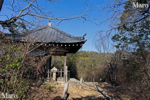 御室八十八ヶ所「第四十七番 八坂寺」の前 比良山地方面の展望地 2016年2月