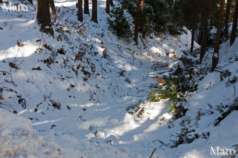 雪の百井谷 京都市左京区鞍馬 2016年2月