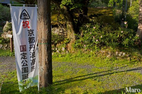 祝・京都丹波高原国定公園誕生のぼり 大悲山峰定寺