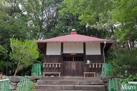 朝日山の山頂 朝日山観音 標高点124m 京都府宇治市