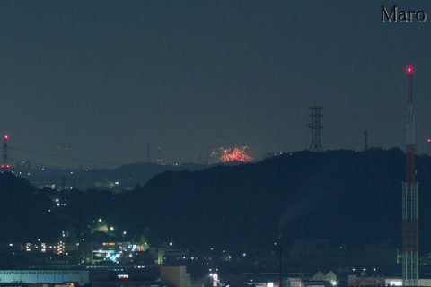 大吉山展望台から宝塚観光花火大会で打ち上げられた花火を撮影 2015年8月