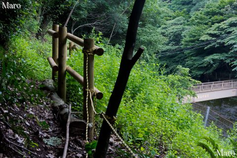 復旧した逢坂山歩道橋（東海自然歩道 音羽山コース 国道1号歩道橋） 2016年7月