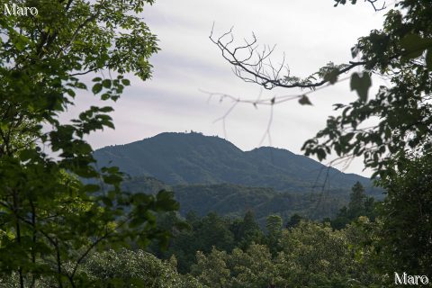 東山三十六峰 瓜生山から比叡山（四明岳、大比叡）を眼前に望む 2016年8月