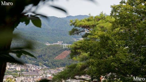 山の日 京都五山送り火「法」の字跡（と標高811mの岩茸山）を望む 2016年8月