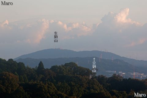 京都東山 豊国廟 太閤坦から生駒山、交野山を遠望 2016年8月