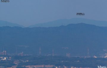 新祝日「山の日」（2016年8月11日）に瓜生山から81.1km先の神野山を遠望