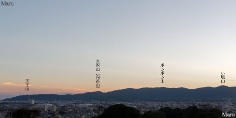 豊国廟 太閤坦の風景 京都南部、京都西山を望む 2016年8月