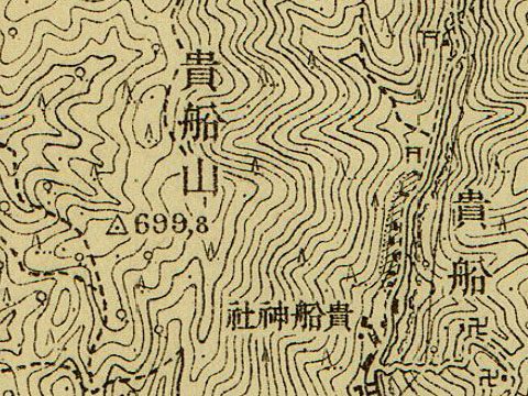 貴船山周辺の地形図 1922年（大正11年）