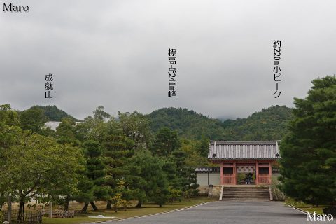 御室仁和寺 中門越しに成就山や大内山を望む 2016年9月