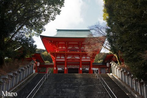 近江神宮 朱色の楼門 滋賀県大津市 2016年1月