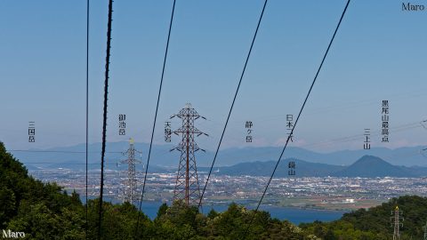 山中越 田ノ谷峠の展望 近江富士や鈴鹿最高峰の御池岳を遠望 大津市 2016年6月