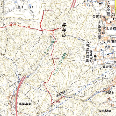 如意越 小関越～坊越峠～長等山～三角点「別所」 ルートログ 地理院地図