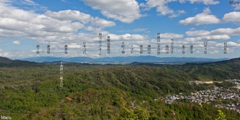 天山（希望が丘文化公園）の展望 鈴鹿山脈の山々を一望 湖南市・野洲市