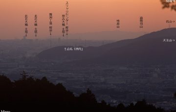 京都の如意ヶ岳から淡路島最高峰の諭鶴羽山や大阪港を遠望 2016年10月