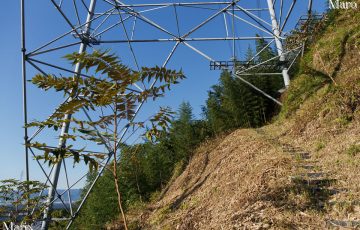 交野山・国見山 関電巡視路 送電鉄塔 鉄塔番号「北河内線 六〇」 2016年11月