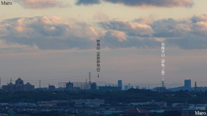 大吉山展望台から淡路妙見山を遠望 京都宇治から淡路島は見える? 2015年6月 大吉山展望台から淡路妙見山を遠望 京都宇治から淡路島は見える? 2015年6月