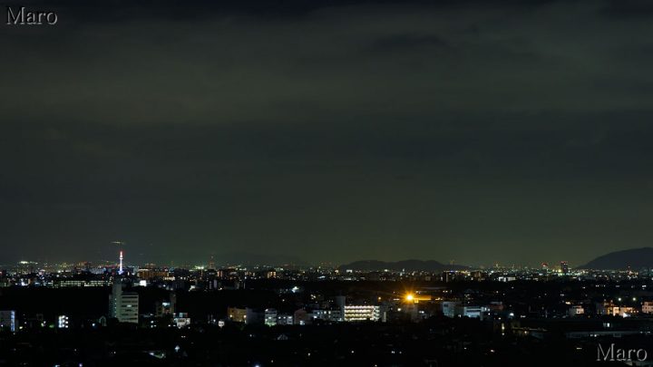 虎ノ背山 松ヶ崎狐坂 夜景 寅年の山