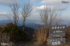 白髪岳の山頂 兵庫県丹波篠山市 2015年3月