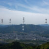 鬼ヶ城の展望 福知山市街、播丹国境周辺の山々を望む 2013年5月