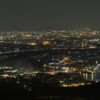 京都の夜景 小倉山から眼下に嵐山花灯路のライトアップ光景を望む 2012年12月