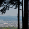 現在の京見峠付近からの眺望 京都の街並みや大文字山など 2016年4月