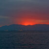 酉年の鳥 鶏冠山から初日の出が…… 大津唐崎の南から琵琶湖越しに撮影 2017年