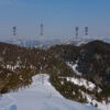 雪積もる雲取山から武奈ヶ岳、蓬莱山、皆子山、峰床山、三重嶽を望む 厳冬期の京都北山